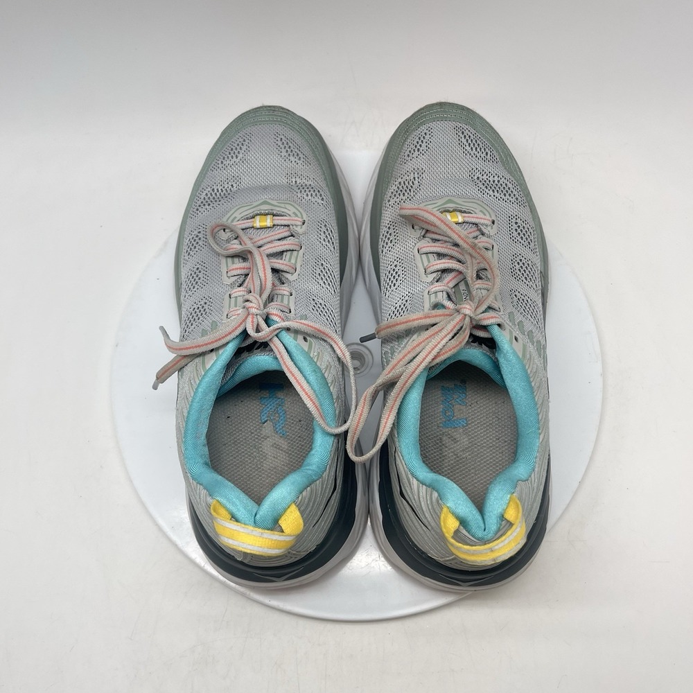 Hoka One One Sneakers Womens 8.5 Bondi 6 1019270 VBWI Gray Running Shoes - Picture 5 of 10